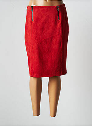 Jupe mi-longue stretch orange JUMFIL femme