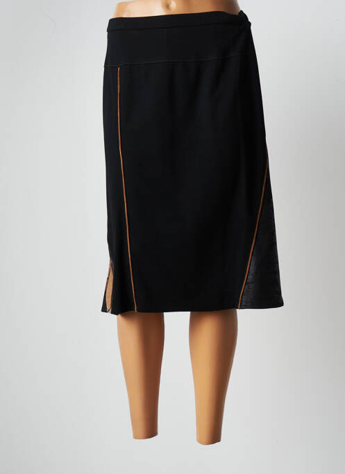 Jupe mi-longue taille à pinces noir JUMFIL femme