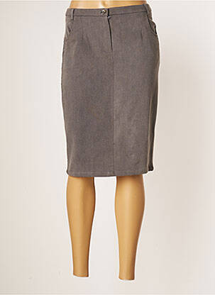 Jupe mi-longue taille normale gris JUMFIL femme
