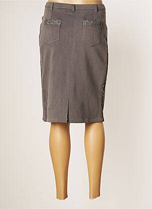 Jupe mi-longue taille normale gris JUMFIL femme