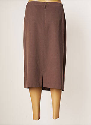 Jupe mi-longue coupe droite marron JUMFIL femme