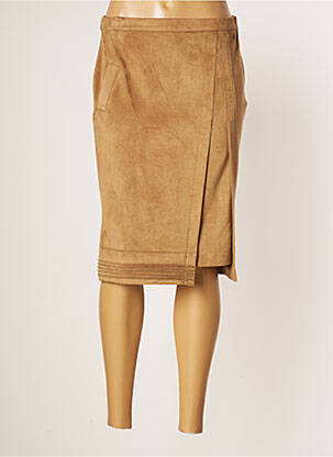Jupe mi-longue taille normale marron JUMFIL femme