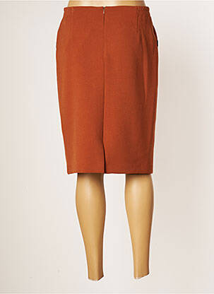 Jupe mi-longue stretch marron JUMFIL femme