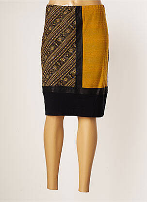 Jupe mi-longue coupe droite marron JUMFIL femme