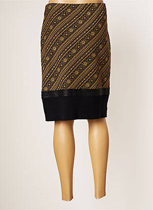 Jupe mi-longue coupe droite marron JUMFIL femme