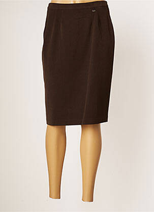 Jupe mi-longue taille normale marron JUMFIL femme