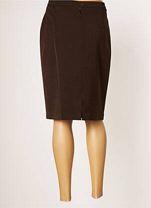 Jupe mi-longue taille normale marron JUMFIL femme