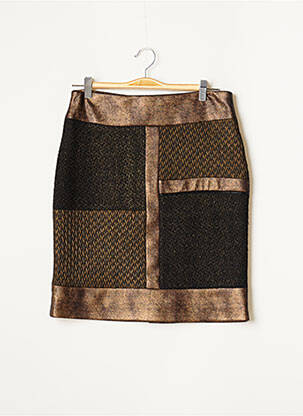 Jupe mi-longue taille normale marron JUMFIL femme