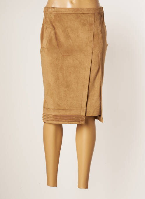 Jupe mi-longue taille normale marron JUMFIL femme