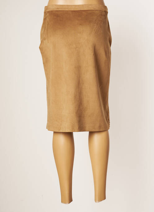 Jupe mi-longue taille normale marron JUMFIL femme