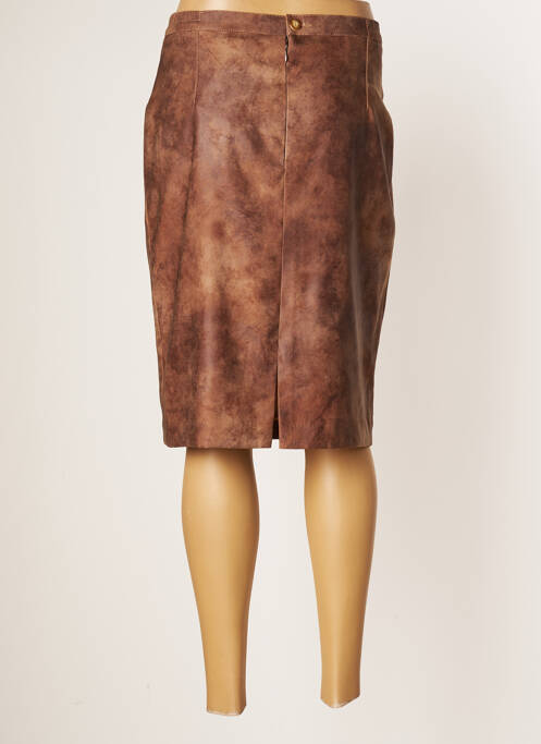 Jupe mi-longue taille normale marron JUMFIL femme