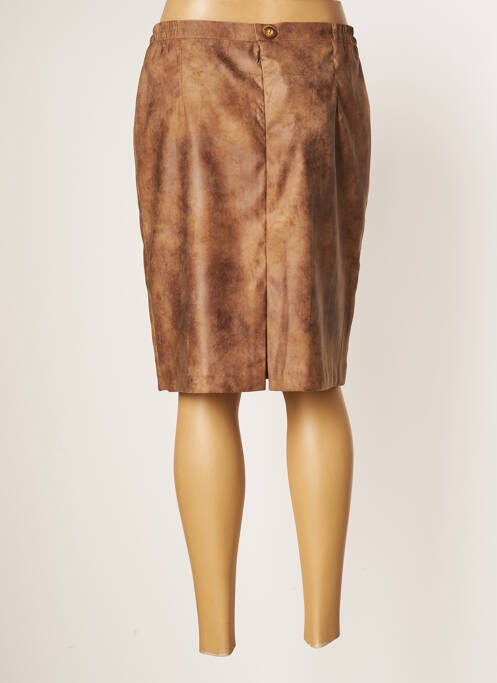 Jupe mi-longue marron JUMFIL pour femme