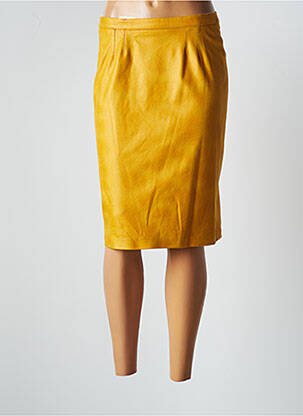 Jupe mi-longue taille normale jaune JUMFIL femme