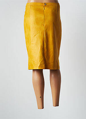 Jupe mi-longue taille normale jaune JUMFIL femme