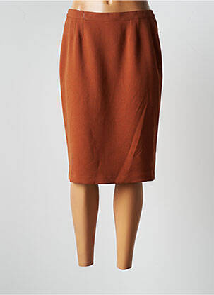 Jupe mi-longue taille normale marron JUMFIL femme