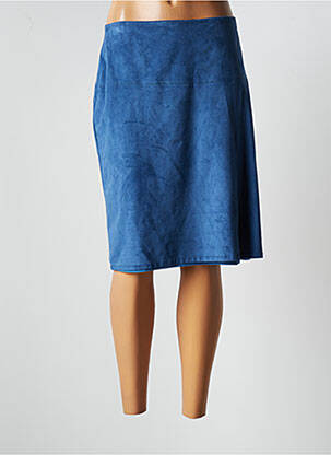 Jupe mi-longue doublure textile bleu JUMFIL femme