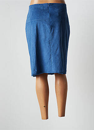 Jupe mi-longue doublure textile bleu JUMFIL femme