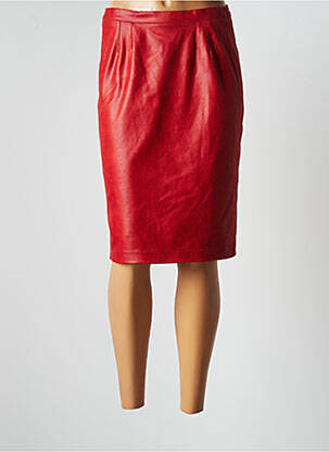 Jupe mi-longue rouge JUMFIL pour femme