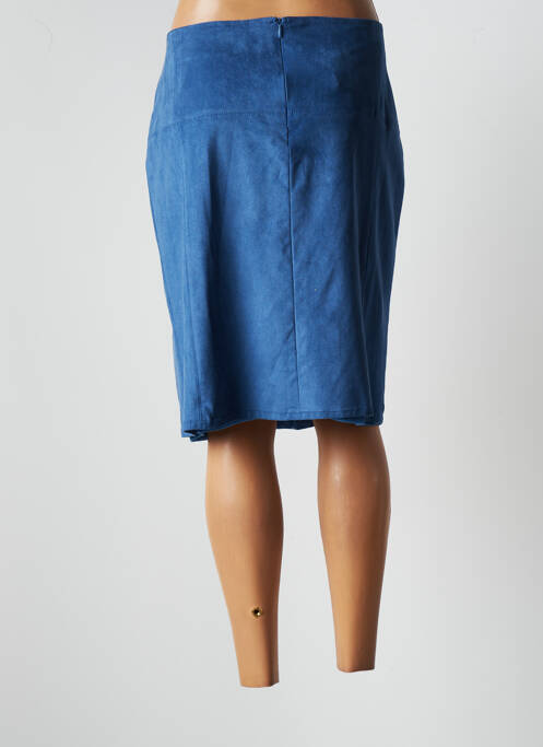 Jupe mi-longue doublure textile bleu JUMFIL femme