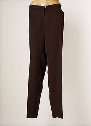 Pantalon droit stretch taille normale marron CHRISTIAN MARRY femme