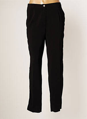 Pantalon droit fermeture zippée sous rabat boutonné taille normale noir JUMFIL femme