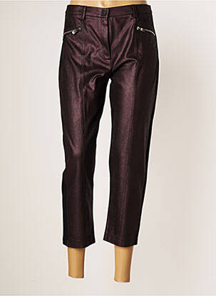 Pantalon 7/8 stretch taille normale marron JUMFIL femme