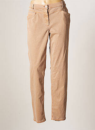 Pantalon slim tissage popeline taille normale marron BETTY BARCLAY femme
