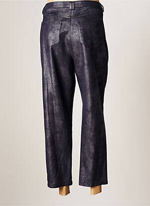 Pantalon droit fermeture zippée sous rabat boutonné taille normale bleu JUMFIL femme