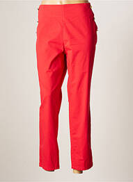 Pantalon droit stretch taille normale rouge BRUNO SAINT HILAIRE femme
