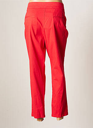Pantalon droit stretch taille normale rouge BRUNO SAINT HILAIRE femme
