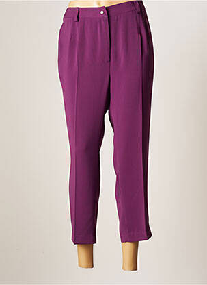 Pantalon droit tissage crêpe taille normale violet JUMFIL femme