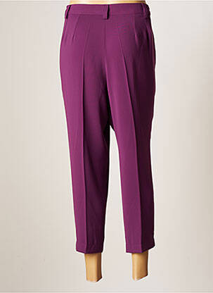 Pantalon droit tissage crêpe taille normale violet JUMFIL femme