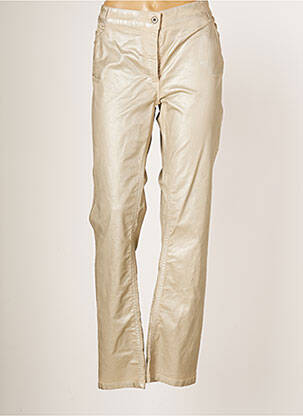 Pantalon slim taille normale taille normale beige LAUREN VIDAL femme
