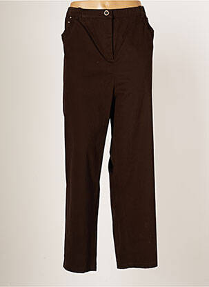 Pantalon droit taille élastique taille normale marron JUMFIL femme