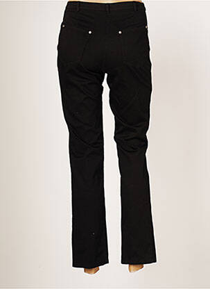 Pantalon droit fermeture zippée sous rabat boutonné taille normale noir JUMFIL femme
