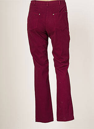 Pantalon droit fermeture zippée sous rabat boutonné taille normale violet JUMFIL femme
