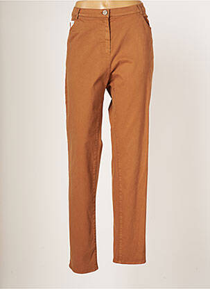 Pantalon slim stretch taille normale marron JUMFIL femme