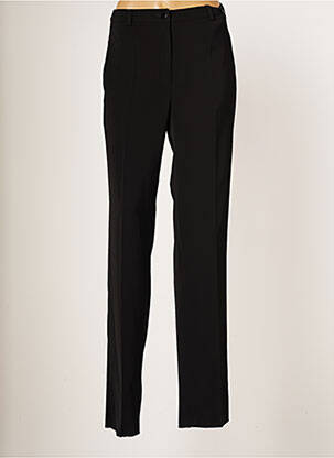 Pantalon droit tissage popeline taille normale noir JUMFIL femme