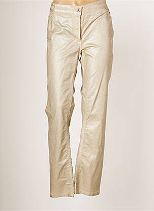 Pantalon slim beige LAUREN VIDAL pour femme