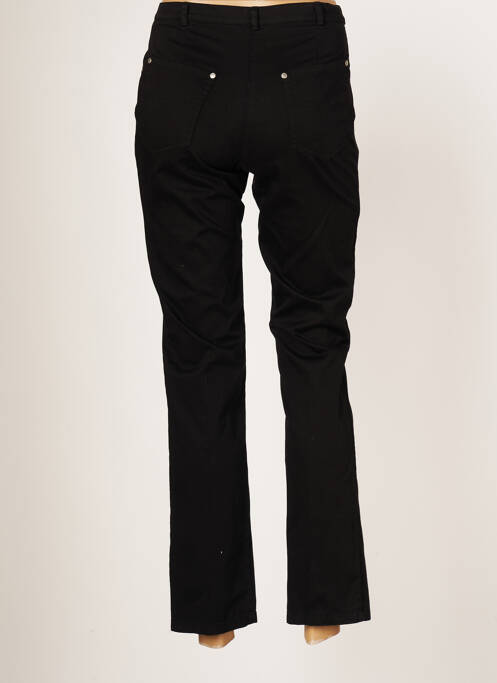 Pantalon droit fermeture zippée sous rabat boutonné taille normale noir JUMFIL femme