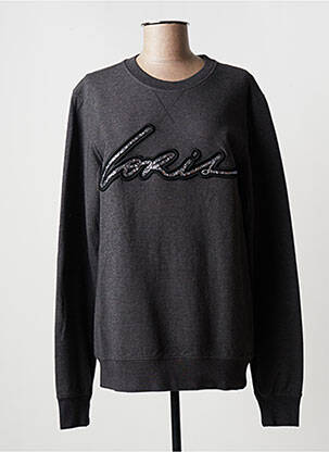 Sweat-shirt stretch manches longues gris AZZARO femme