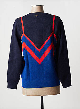 Pull finition bords-côtes manches longues bleu LA FIANCEE DU MEKONG femme