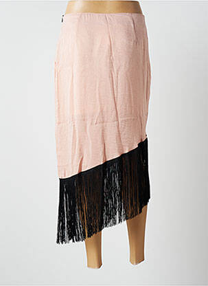 Jupe longue coupe asymétrique rose LAAGAM femme