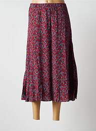 Jupe longue tissage crêpe rouge BONOBO femme