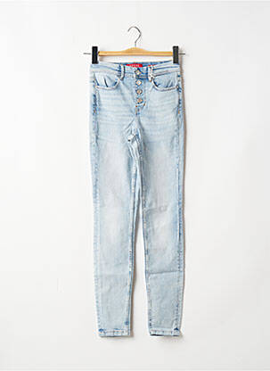 Jeans skinny taille haute taille haute bleu GUESS femme