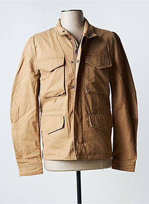 Veste casual poignets pressionnés marron DEVRED homme