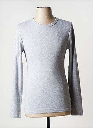 T-shirt coupe cintrée manches longues gris G STAR homme