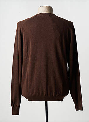 Pull stretch manches longues marron LOIS homme