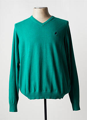 Pull col v manches longues vert LOIS homme
