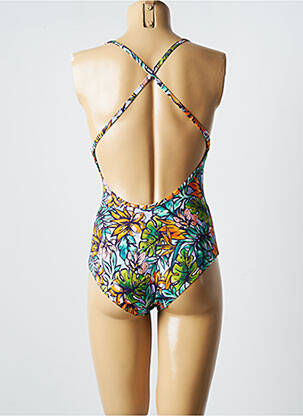 Maillot de bain 1 pièce imprimé fantaisie haut soutien-gorge avec mousse de rembourrage amovible orange PRINCESSE TAM-TAM femme